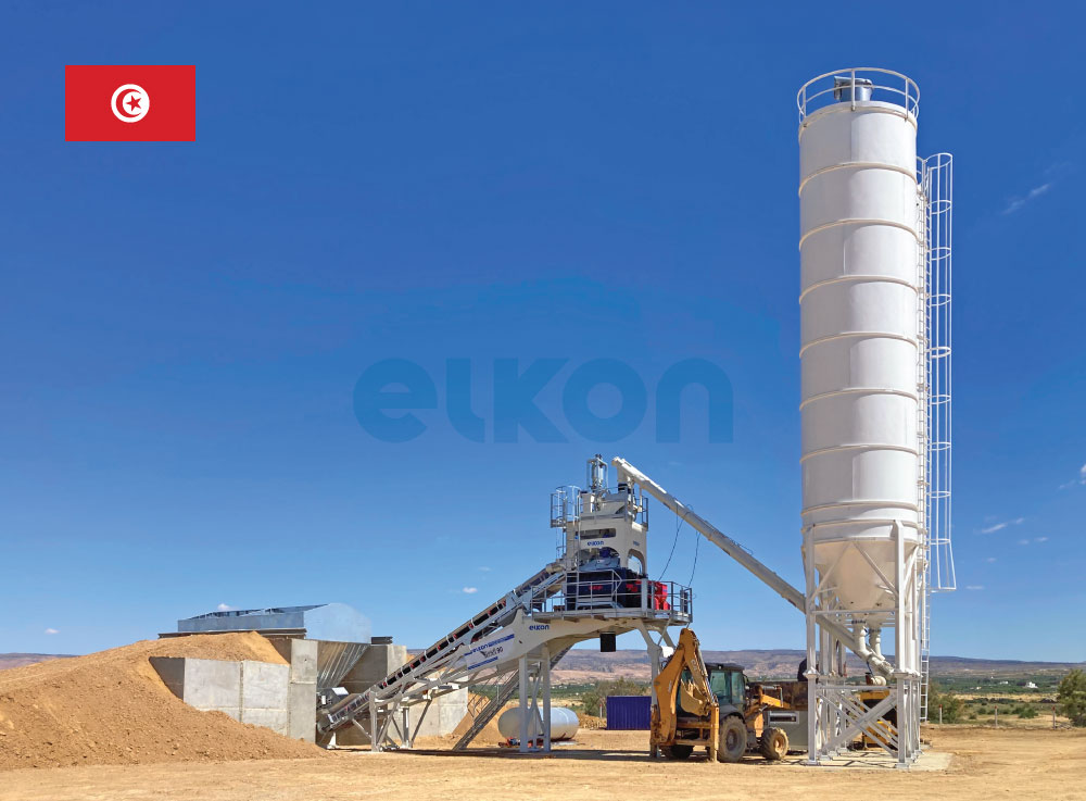 Mise en service de la première centrale à béton ELKON pour une entreprise tunisienne spécialisée dans le BTP