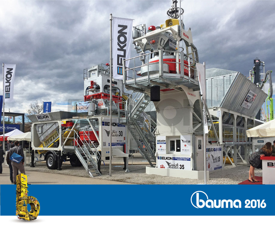 Три бетонных завода ELKON на сцене Bauma 2016