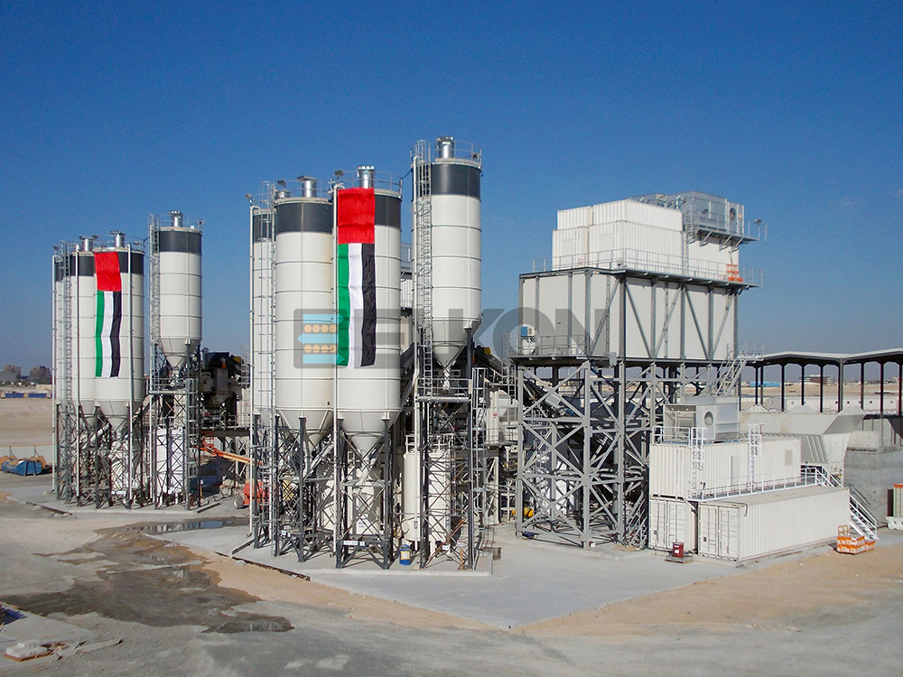 2 units ELKOMIX-200 Concrete Batching Plant for The Record Breaking Project in Dubai