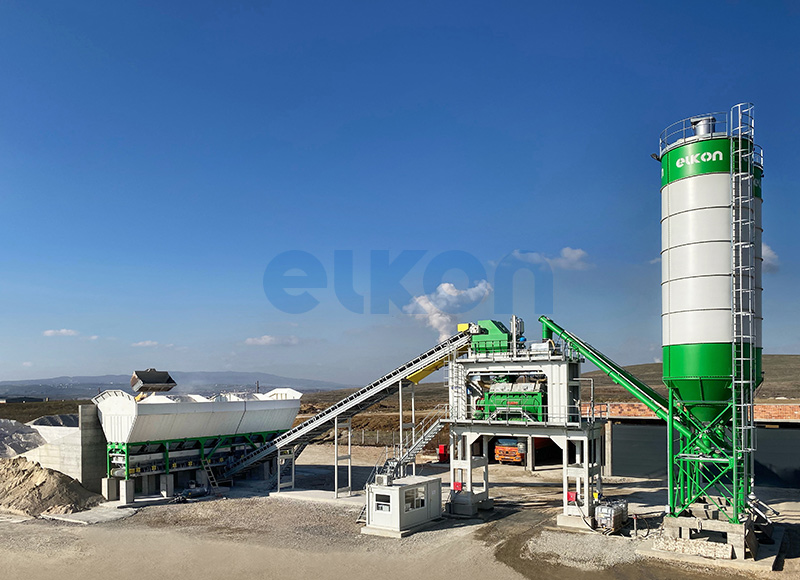 KOSOVO: Nueva planta de concreto estacionaria Elkomix-180 en Pristina.