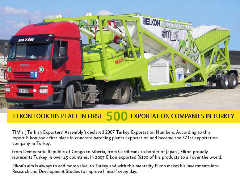 Elkon Took His Place In The First 500 Exportation Companies In Turkey