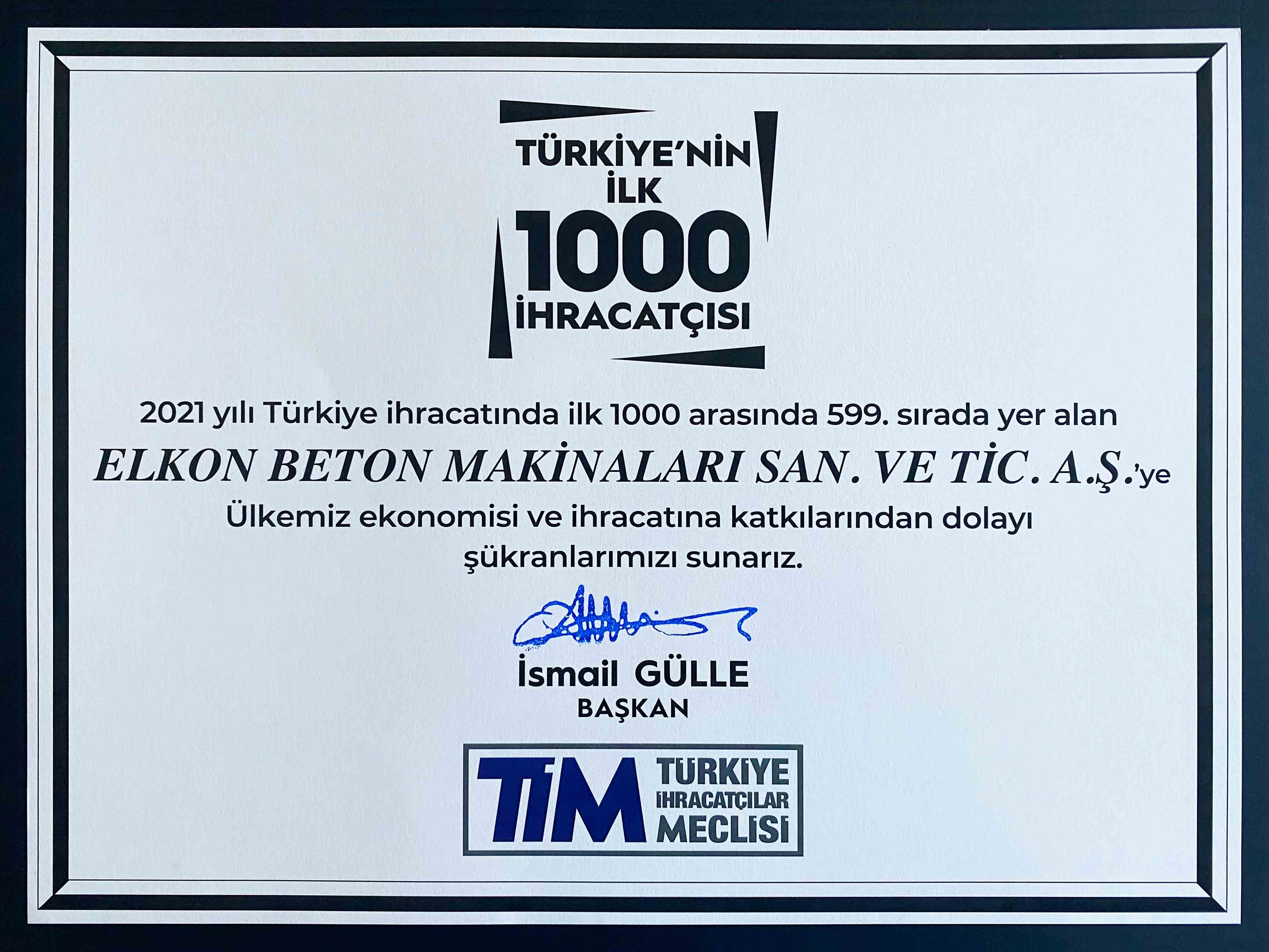 Bir kez daha “Türkiye'nin Şampiyon Beton Santrali İhracatçısı”