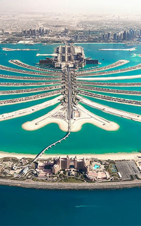 La centrale à béton mobile avec la plus grande capacité installée à Palm Island DUBAI pour le projet Royal Atlantis