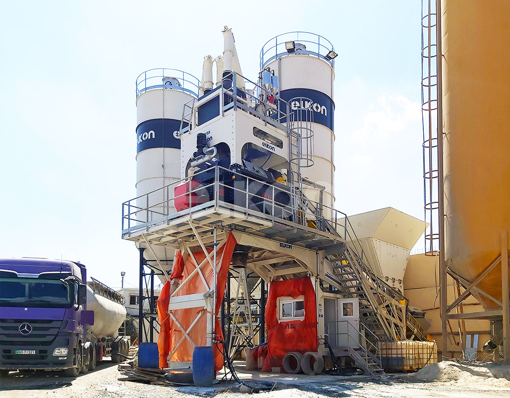 Elkomix-135 Quick Master Compact Concrete Batching Plant إلى الأردن