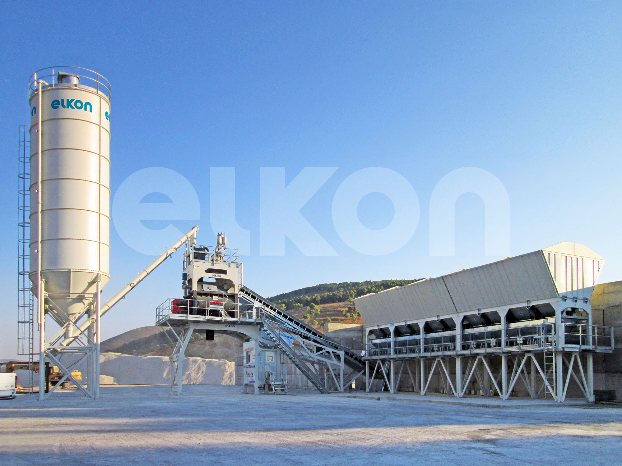 ELKON RCC Concrete Plant for Kucova Air Base Upgrade in ALBANIA