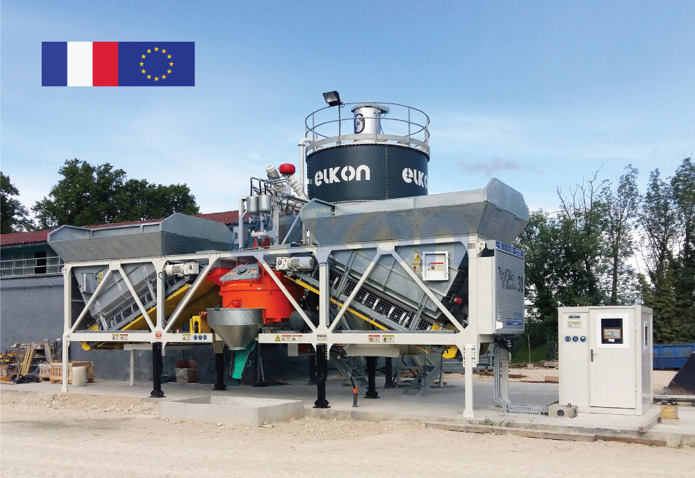 Mise en marche d’une centrale à béton mobile de chantier MIX MASTER-30 en France