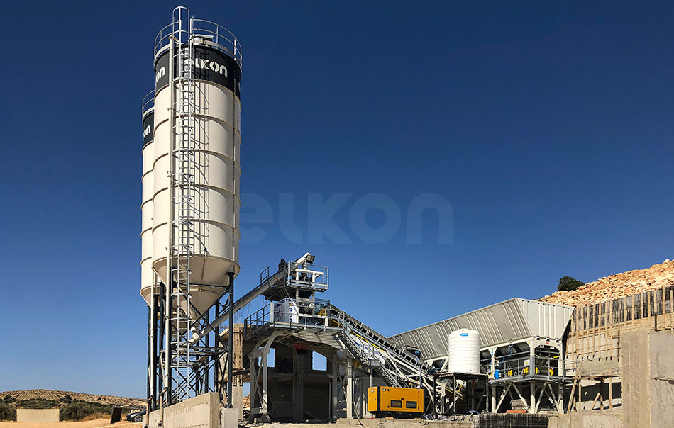 Dry Type Compact Concrete Plant for Palestine