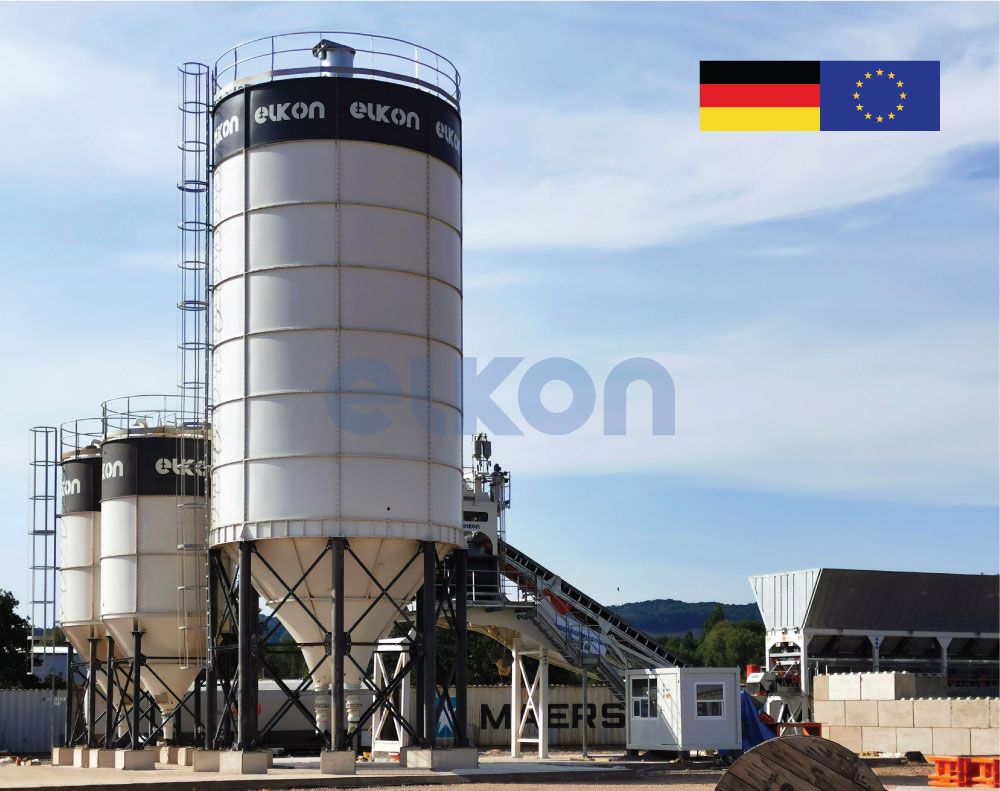 Поставка нового бетонного завода ELKOMIX-60 Quick Master для производства бетона по высоким экологическим стандартам в Германии