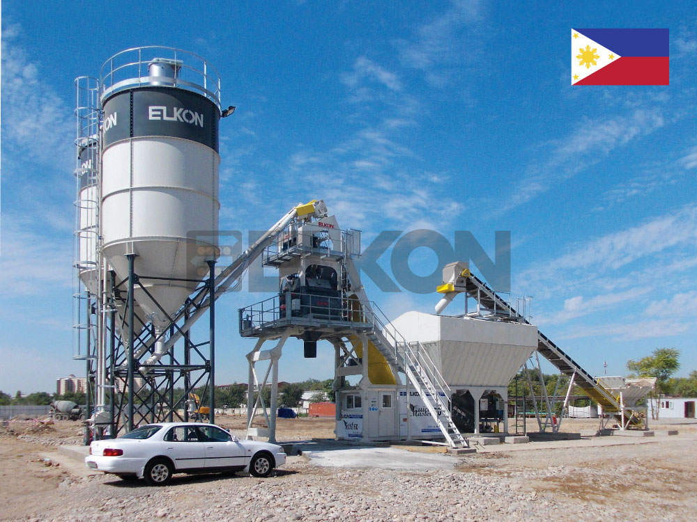 Deux centrales à béton ELKON compactes pour la construction générale aux Philippines