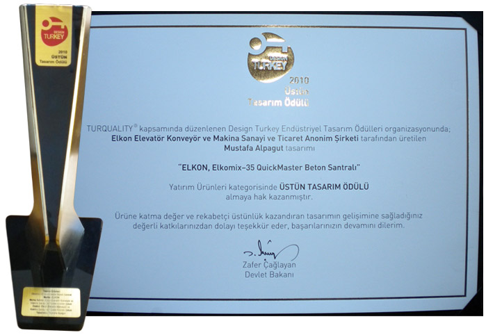 ELKON recibe el premio Design Turkey 2010 Superior Design Award