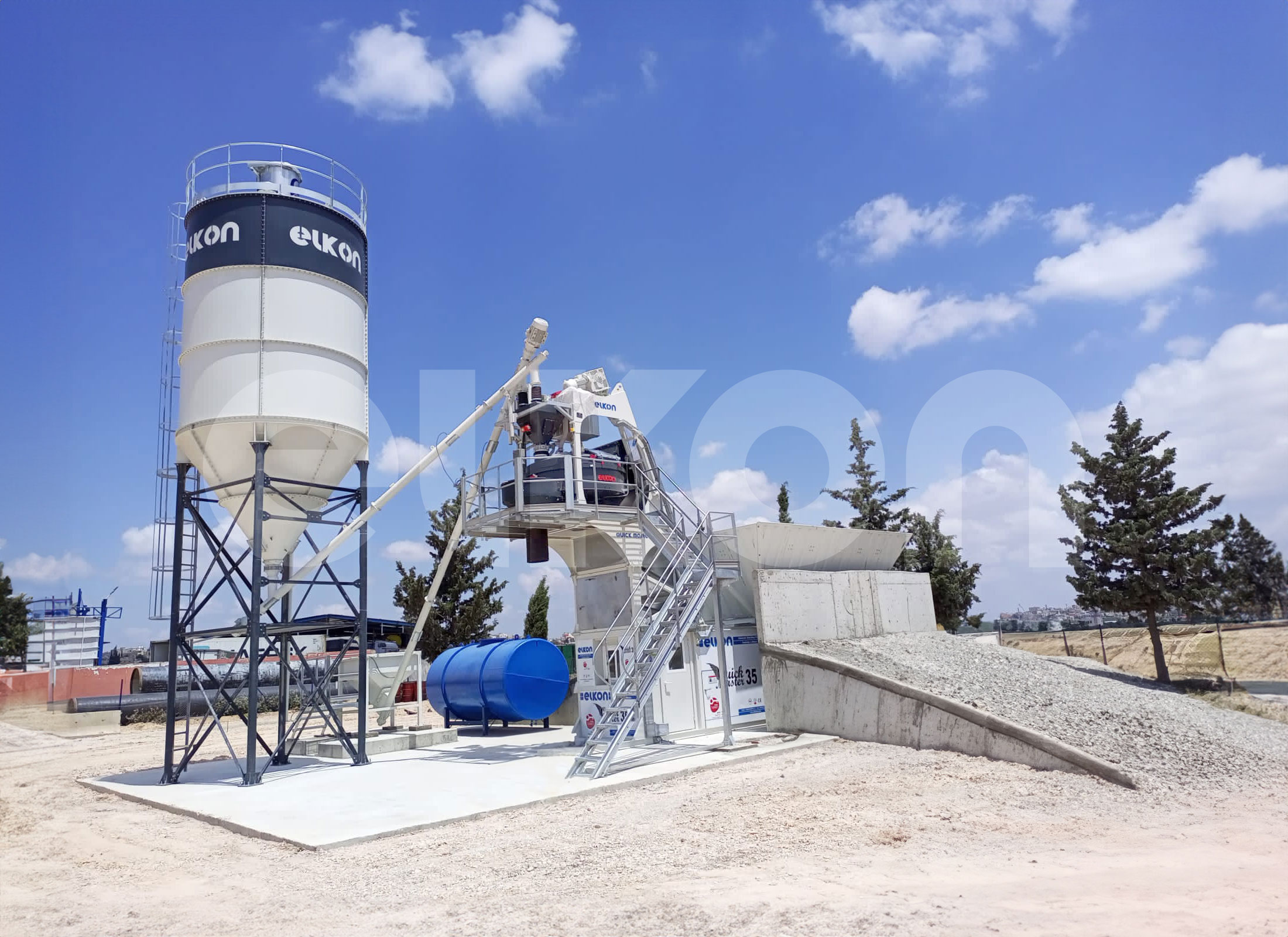 ELKOMIX-35 QUICK MASTER Compact Concrete Batching Plant to Jordan