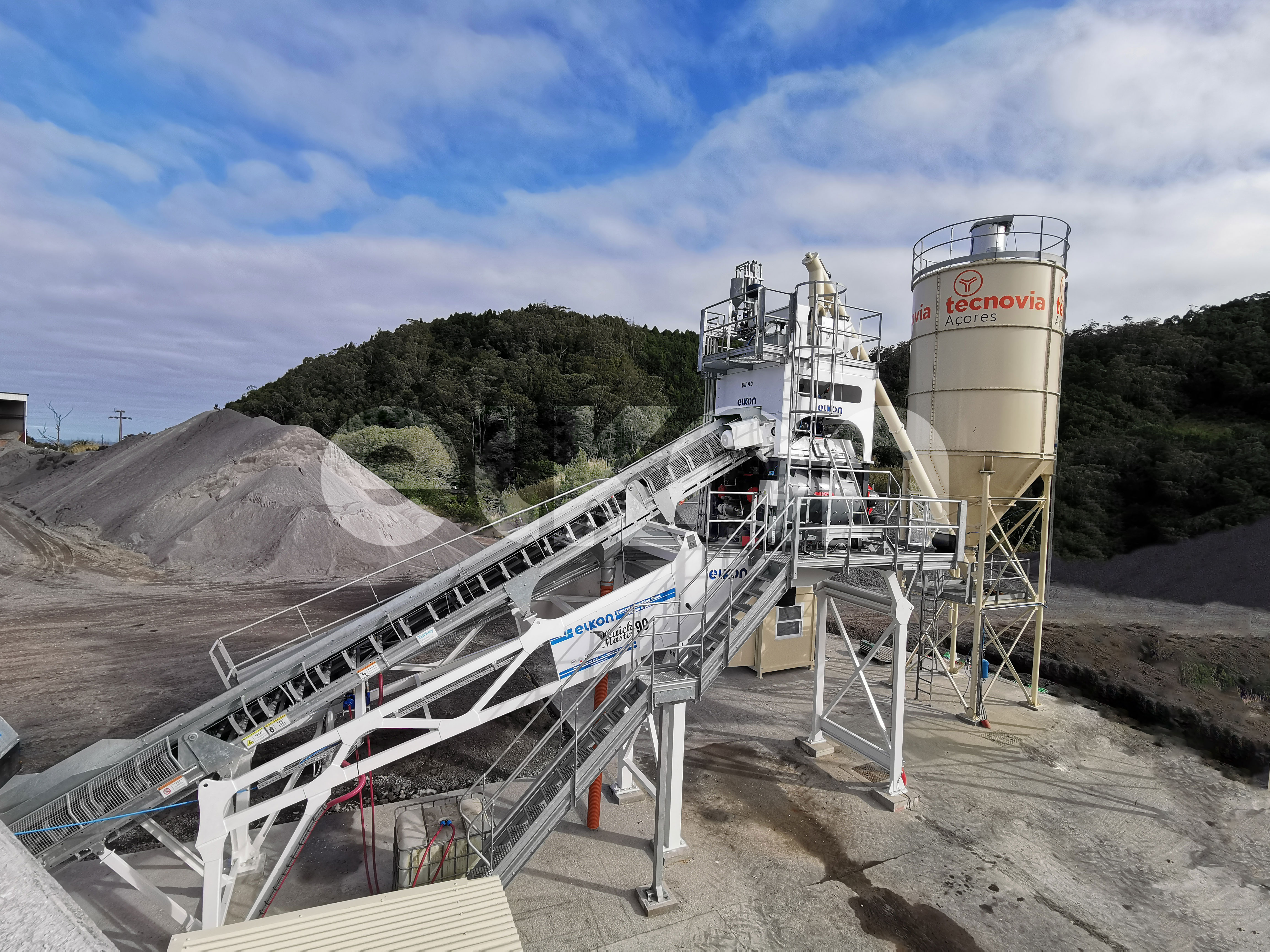 Two new ELKON Concrete batching plants  are erected on the Portuguese islands of Madeira & Azores