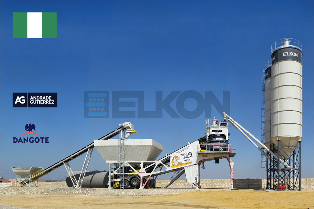 La jointe venture du brésilien Andrade Gutierrez (AG) et du groupe nigérien Dangote choisit la centrale mobile ELKON pour le projet de construction de route au Nigéria