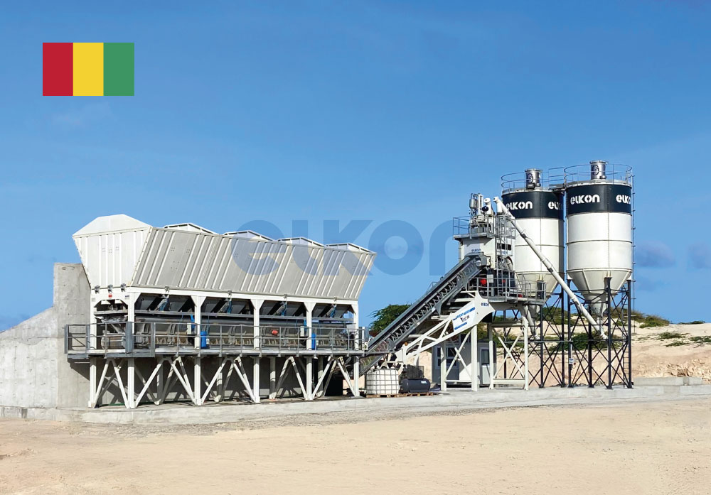 Une centrale à béton ELKON pour un client marocain en Guinée