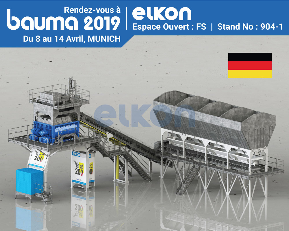 Le nouveau géant : ELKOMIX-200 Quick Master et le petit MIX MASTER-30 seront présentés sur le stand ELKON à la plus grande exposition du monde à Bauma Munich
