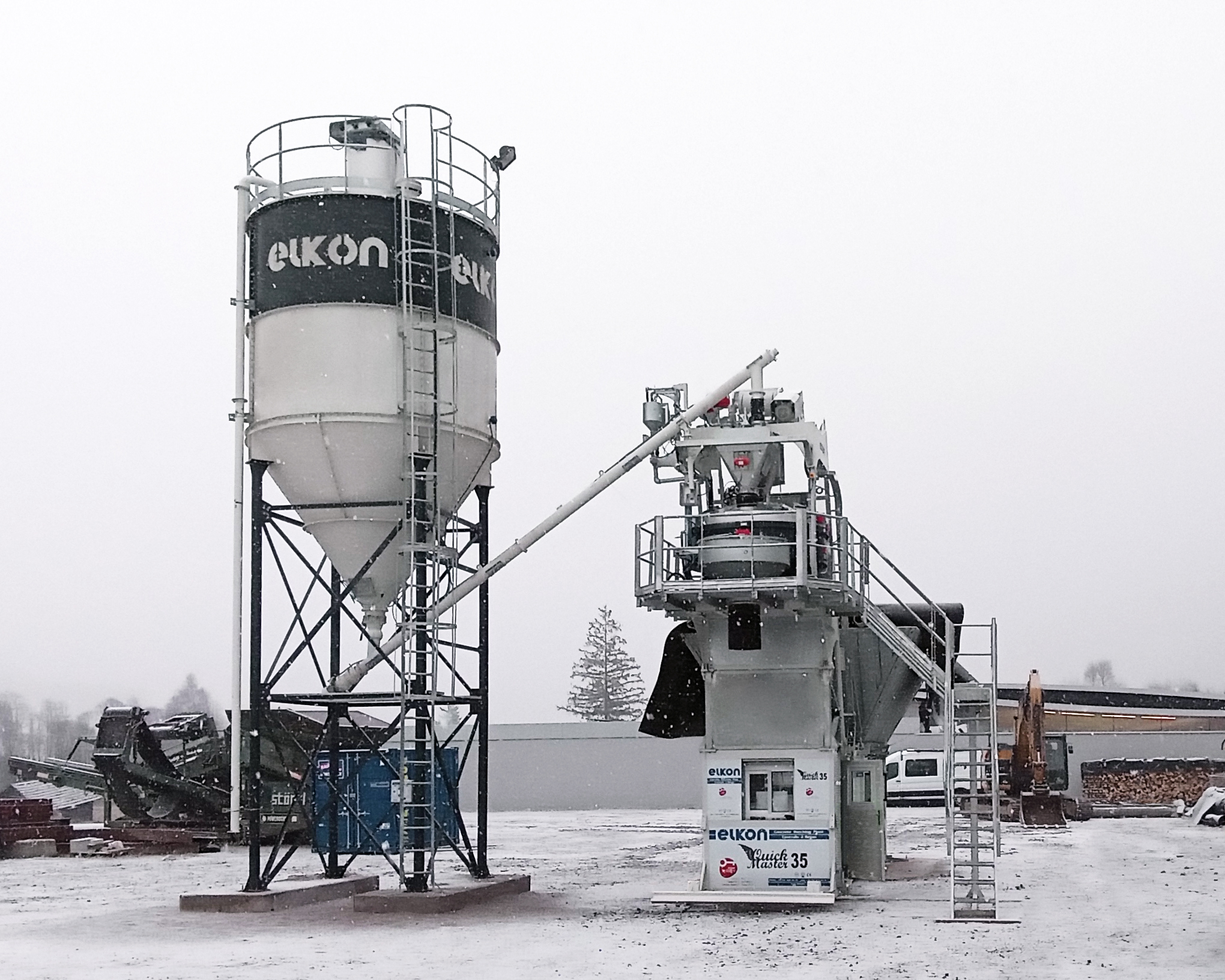 Elkomix-35 Quick Master Concrete Plant and Concrete Recycling Plant Installation for 2 Different Cities of AUSTRIA