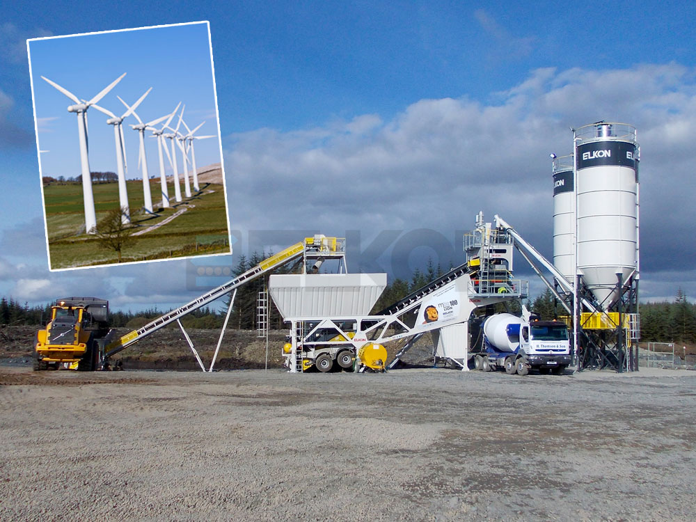 ELKON’dan İskoçya Kilgallioch rüzgar türbini tarlası projesine beton santrali